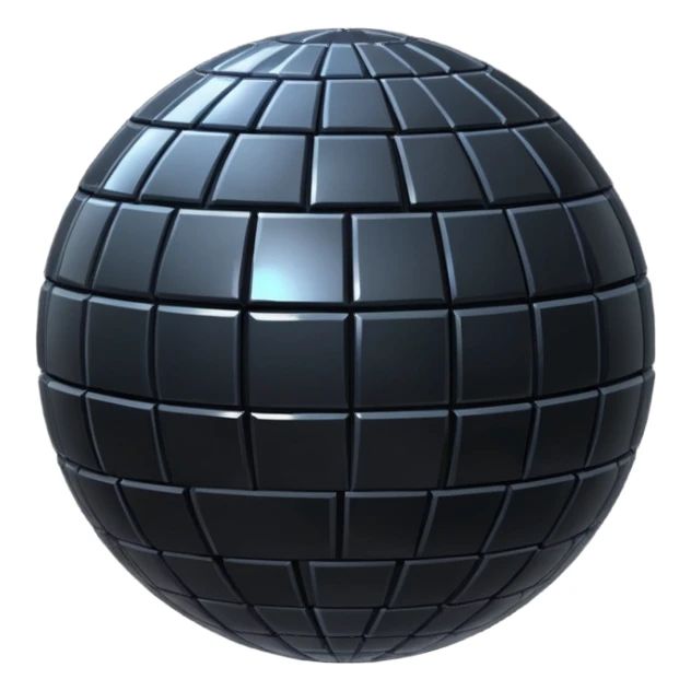 Big black disco ball sticker