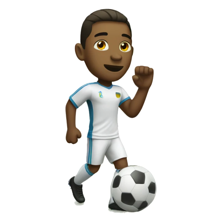 Soccer player with one arm sticker