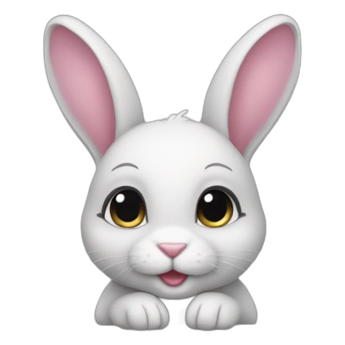 puruple color baby rabbit sticker