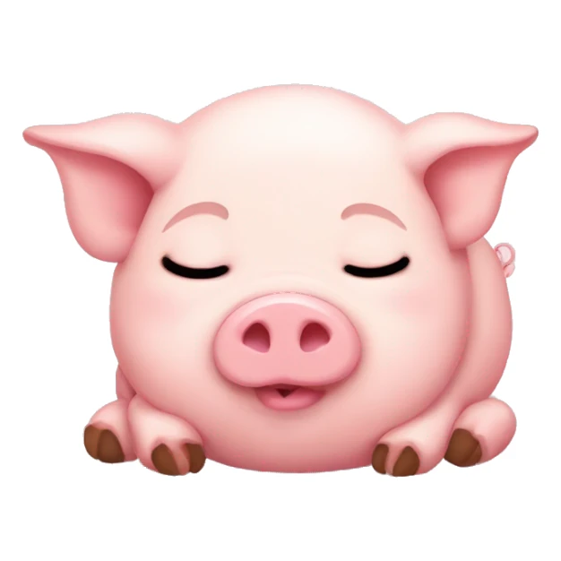 Sleepy cute pig good night sticker