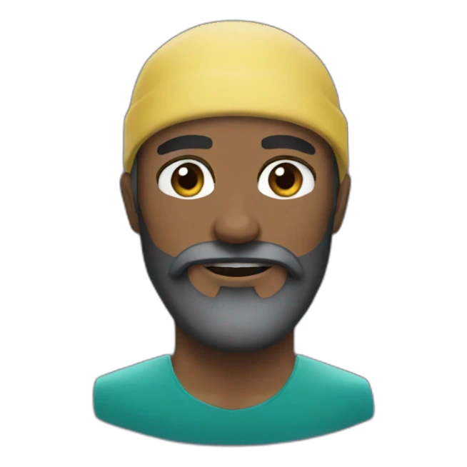 Athletic swimmer black beard sticker