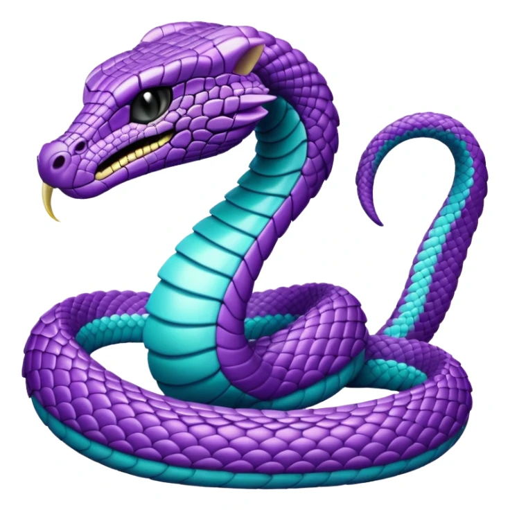 glitter purple and cian cobra sticker