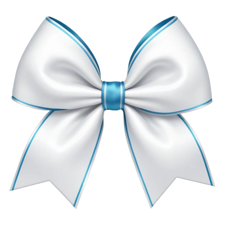 white cheer bow sticker