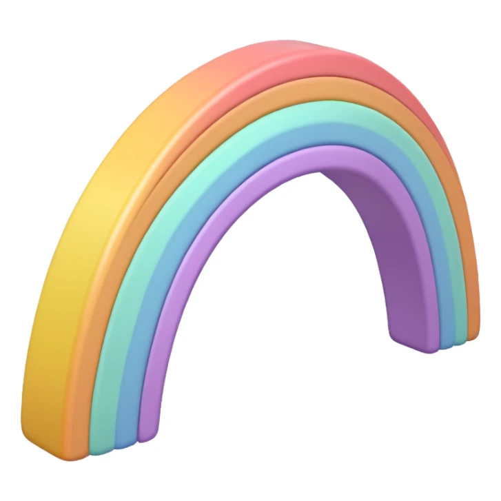 Pastel rainbow sticker