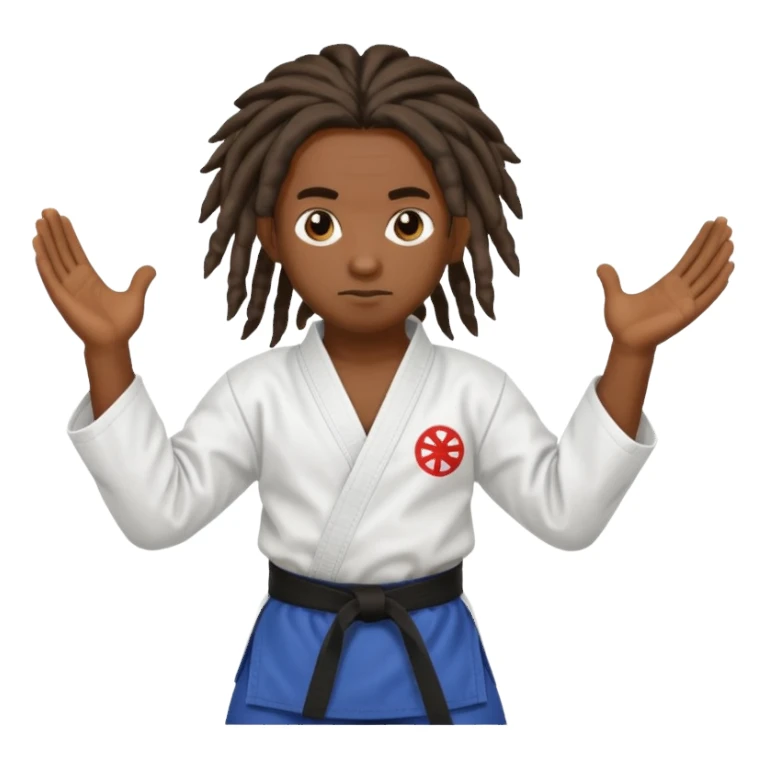 karate kids, dark skin, dreadlocks sticker