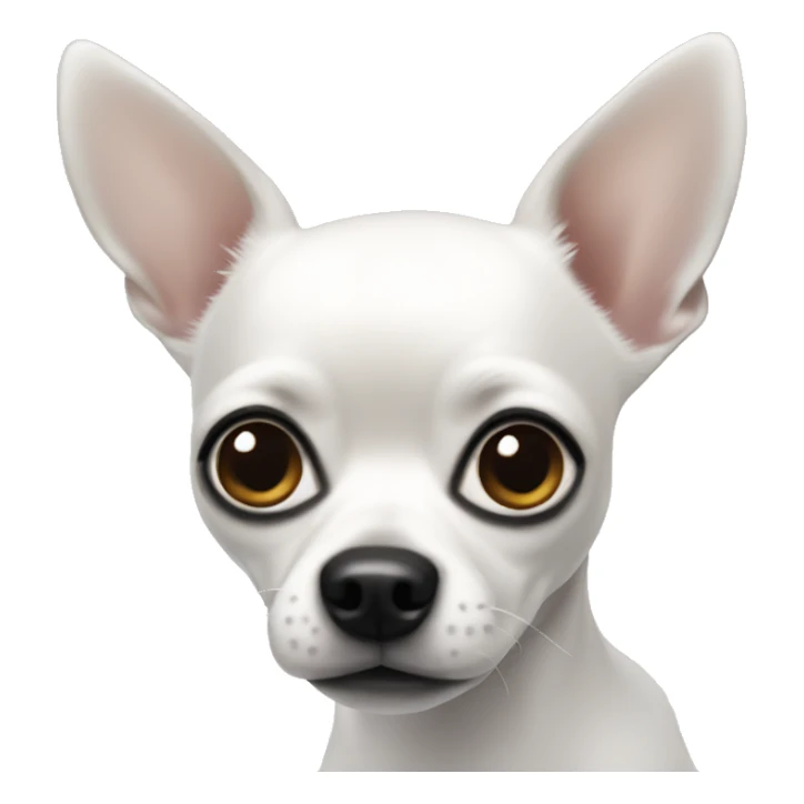 White Chihuahua with black ears sticker