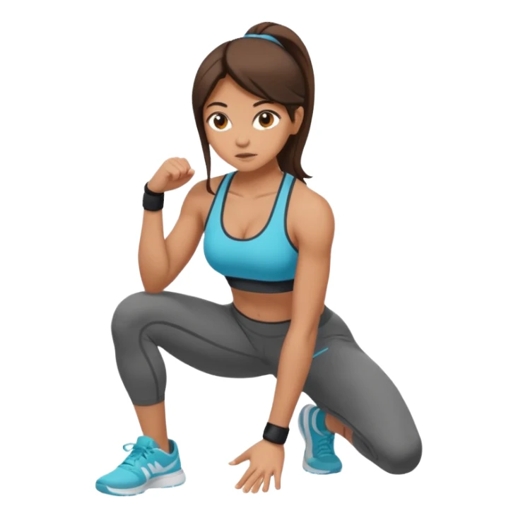crouching woman sticker
