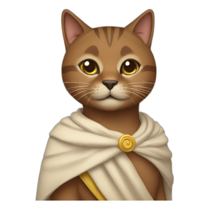 brown-cat-in-a-toga sticker
