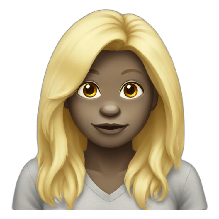 blonde gorilla girl sticker