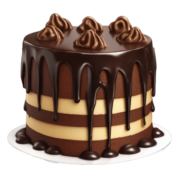 Chocolate cake with dripping chocolate  sticker