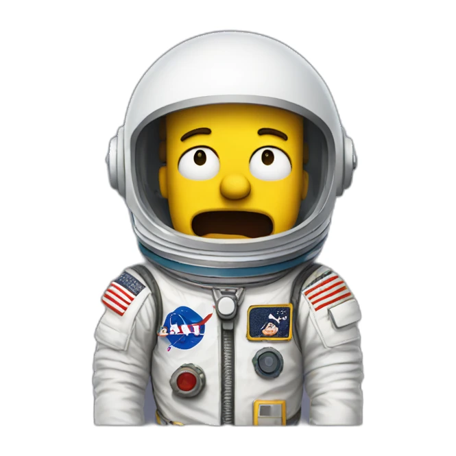 bart simpson astronaut sticker
