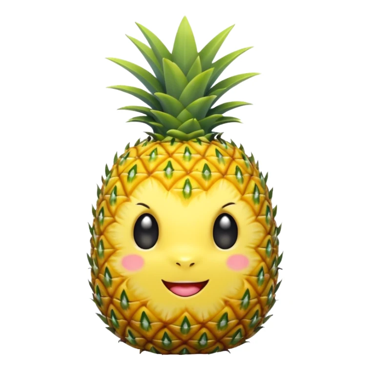 Pineapple labubu sticker