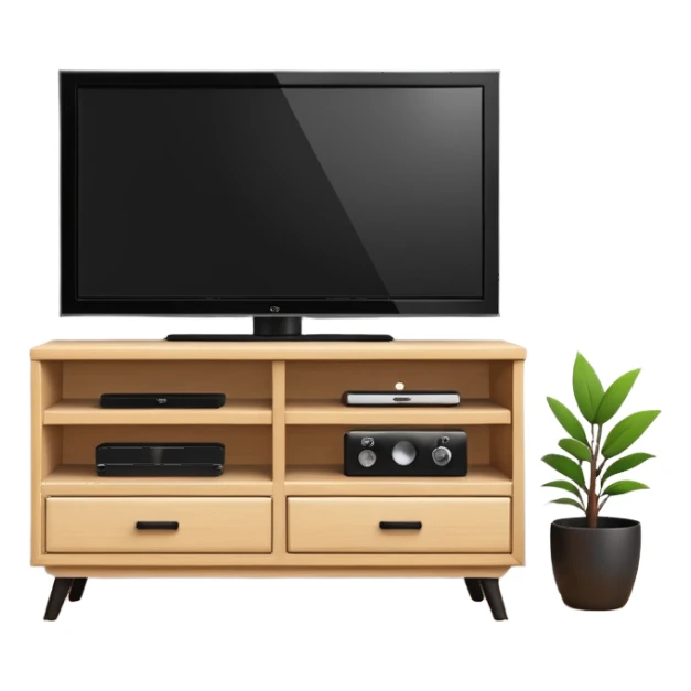 modern tv on a cupboard sticker