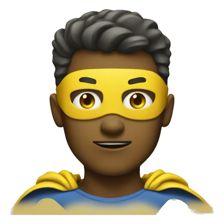 yellow superhero sticker