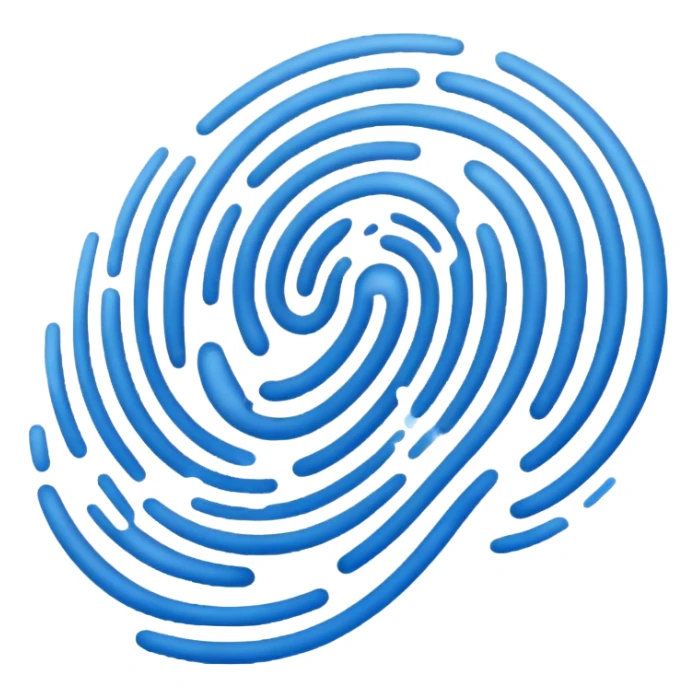 Fingerprint blue sticker
