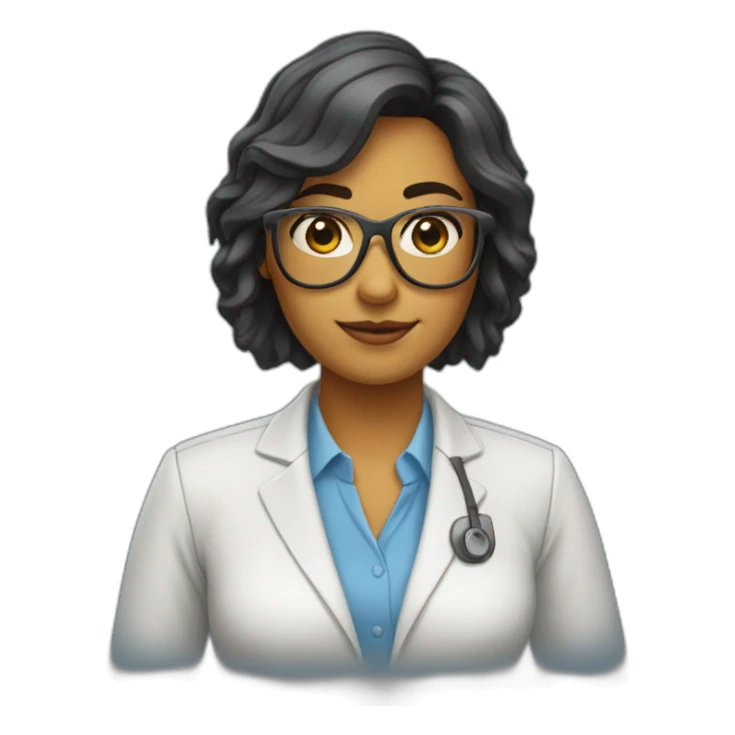 Chica oficina gafas sticker