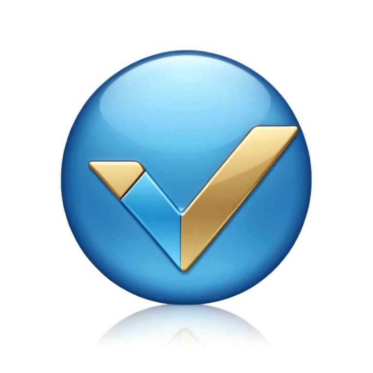 Verified blue check mark sticker