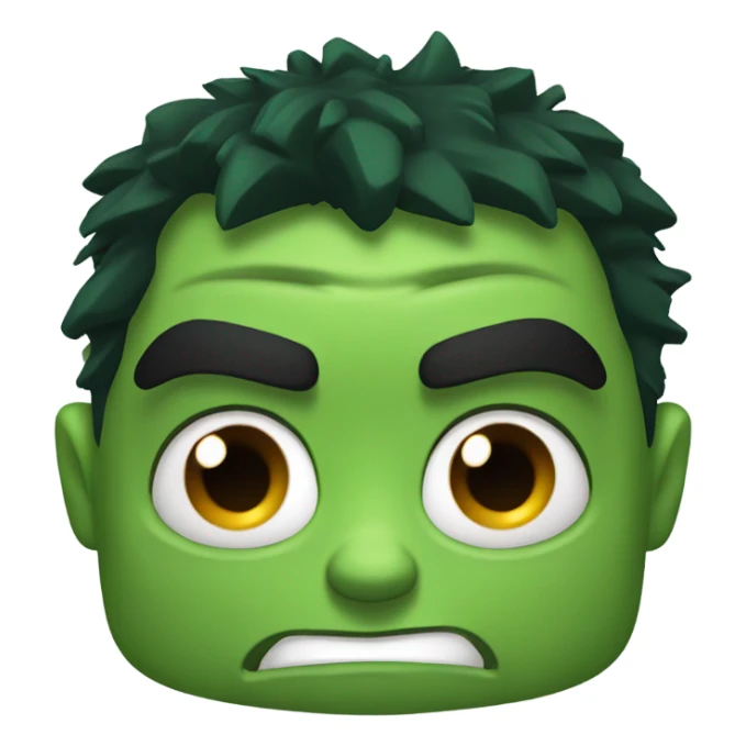 Hulk head hair sticker