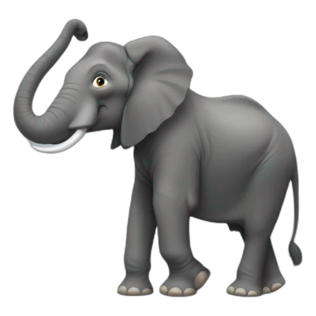 Macron sur un éléphant sticker