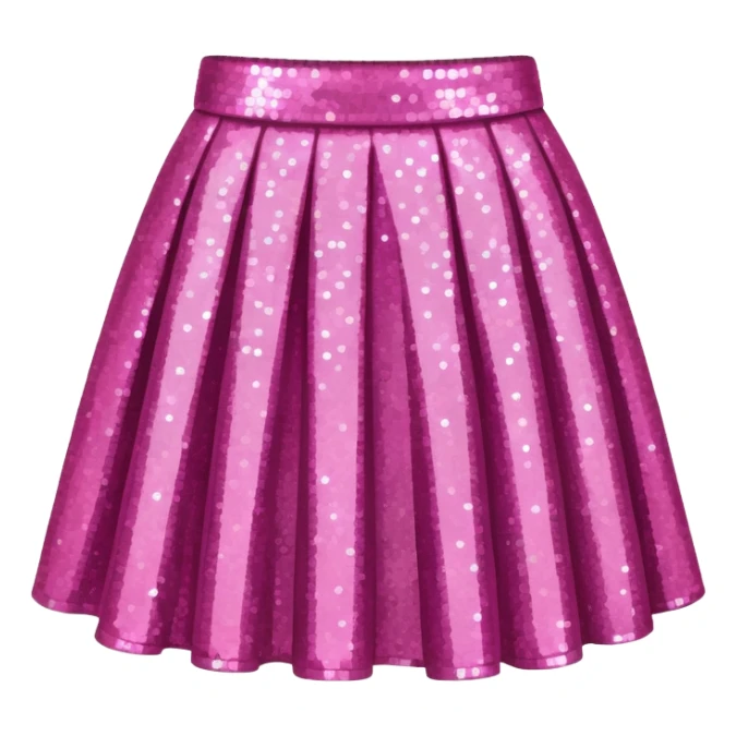 pink sparkly skirt sticker
