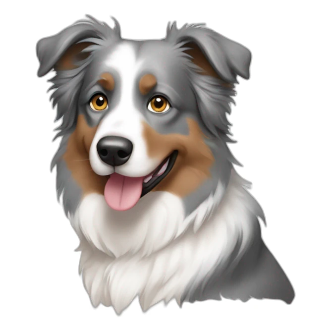 australian shepherd white and grey sticker