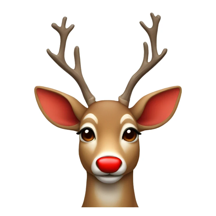 deer with red nose sticker