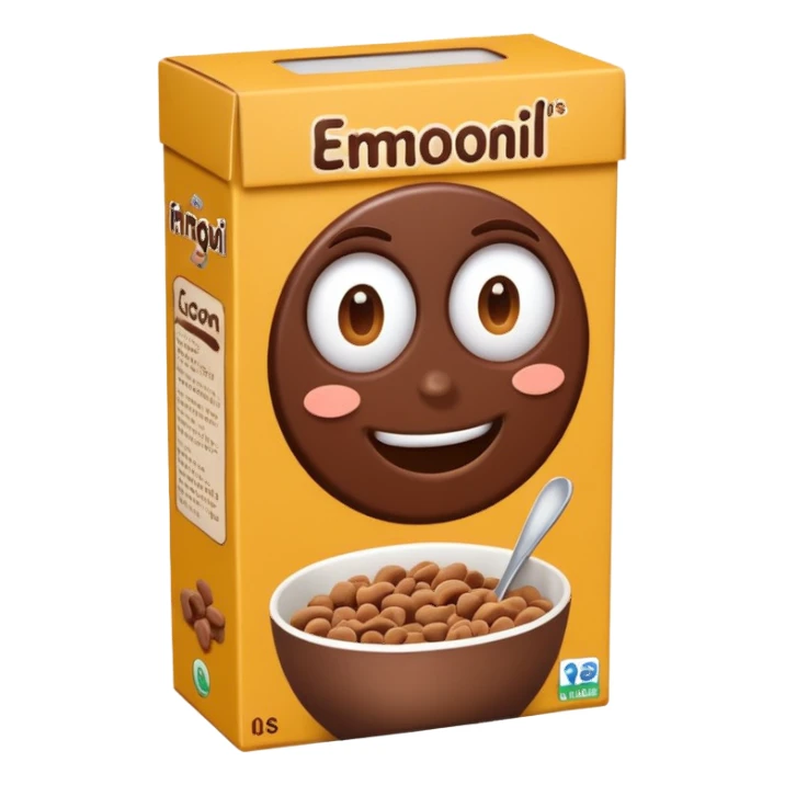 brown chocolate cereal box with no face sticker