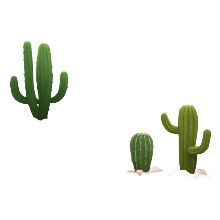Desert with cactus sticker
