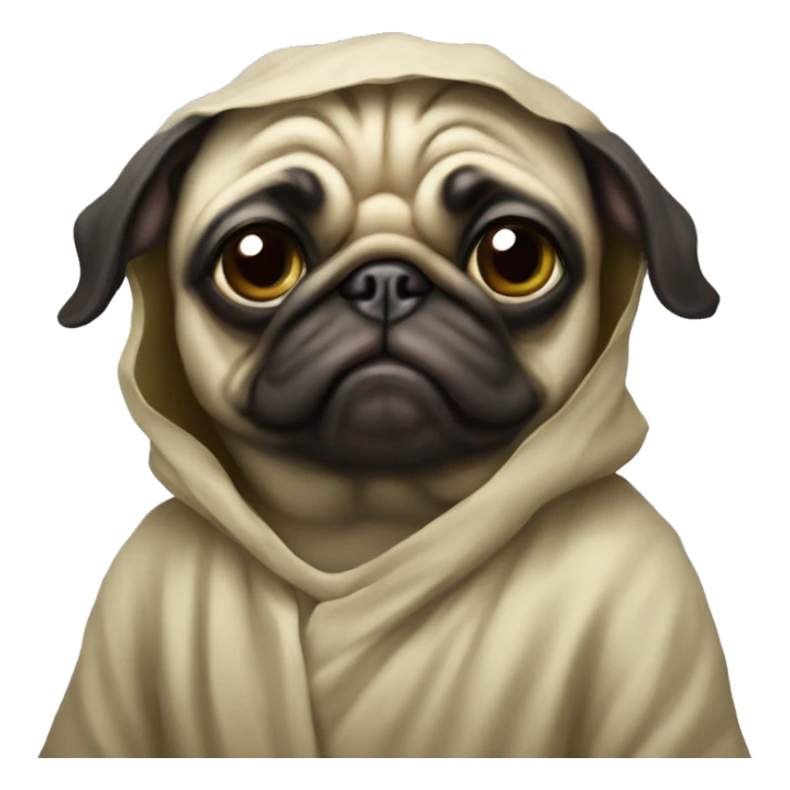 Yoda pug sticker
