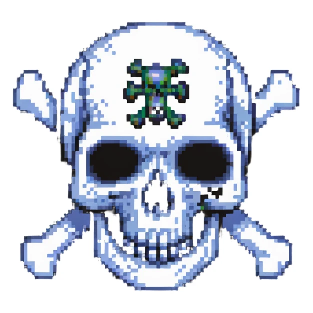 skull with crossbones sticker