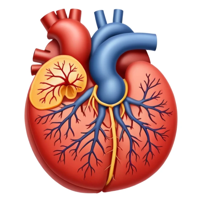 kidney with blood vessels sticker