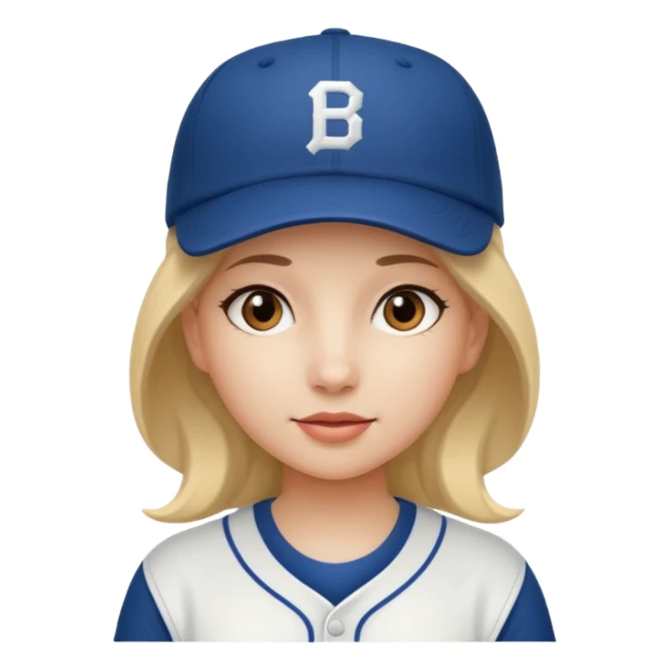 baseball hatted girl sticker