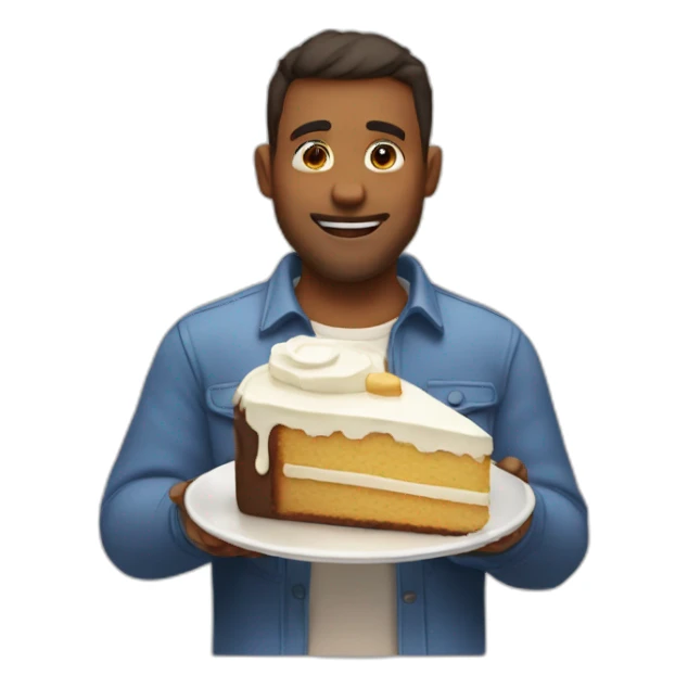 a dad with milk and cake sticker