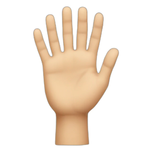 BOY SHOWING HAND TO WAVE sticker