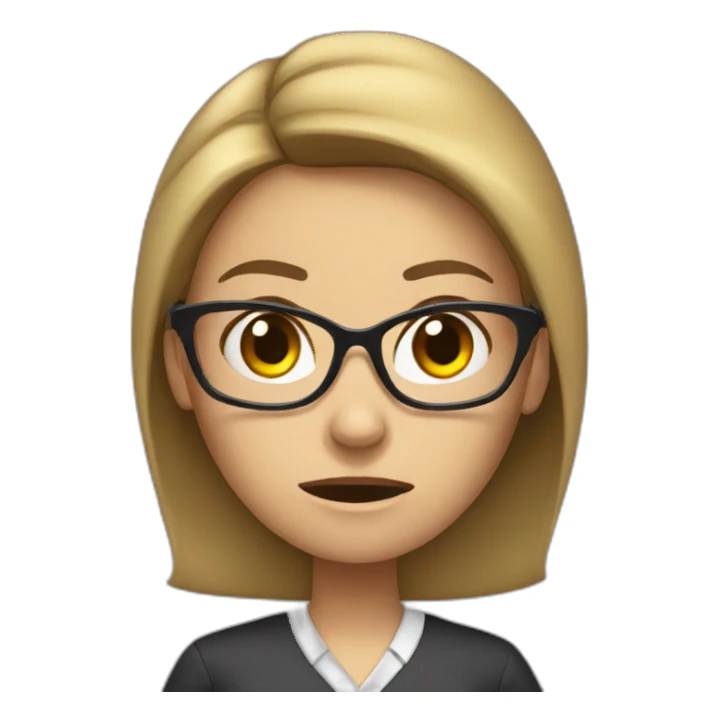 angry female teacher  sticker