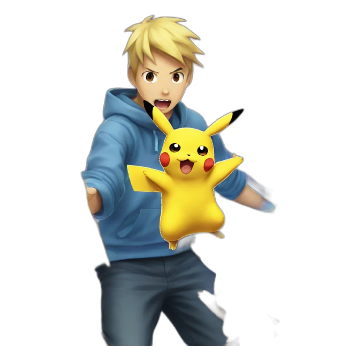 Pikachu electric attack sticker