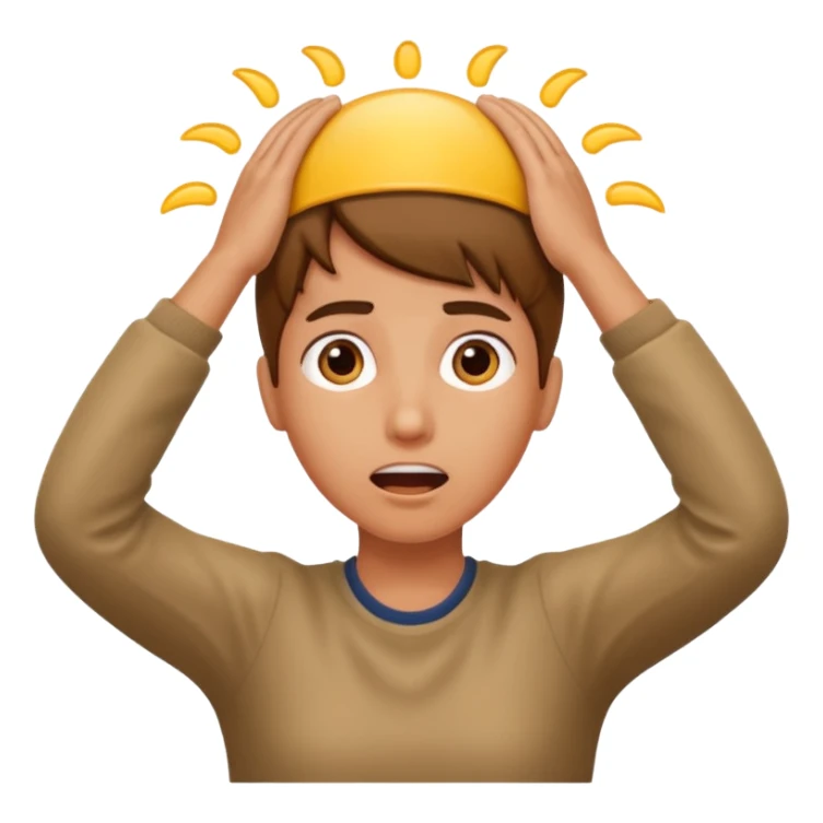 hands on head surprised sticker