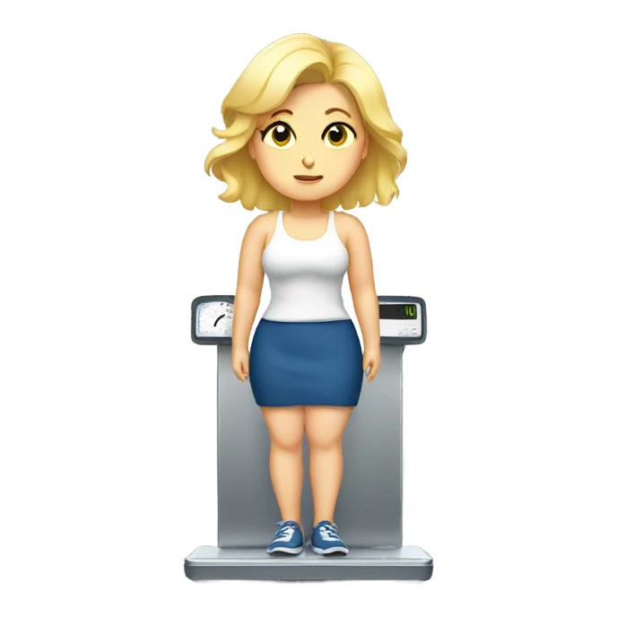 blondie overweight on scale sticker