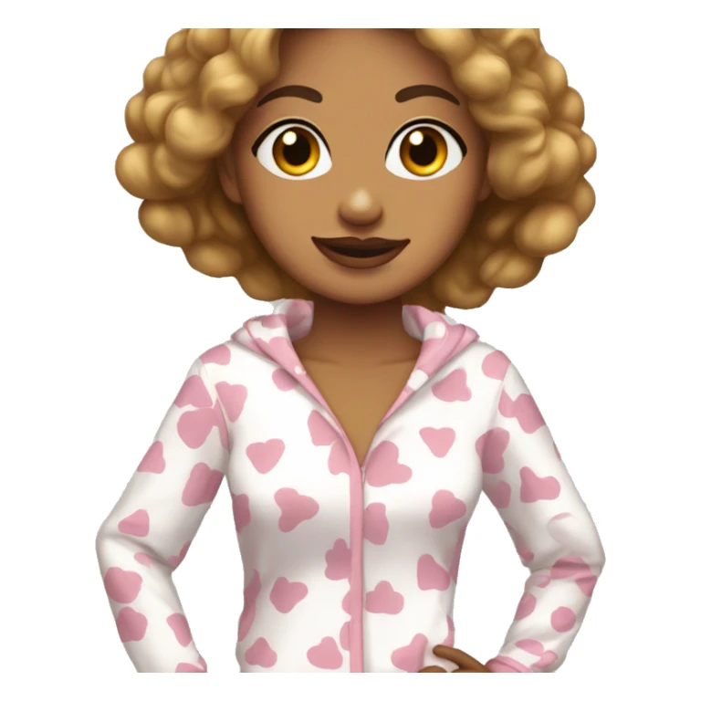 White Deanna Troy in pajamas  sticker