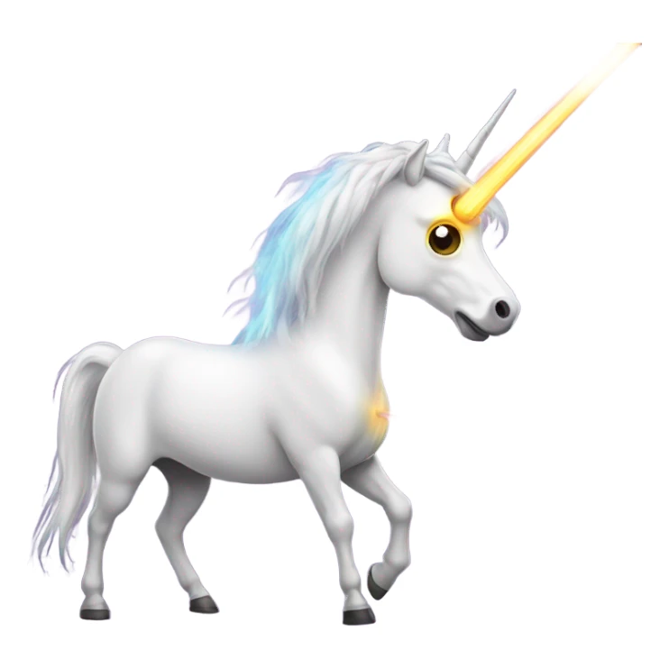 unicorn shooting lasers with its eyes sticker