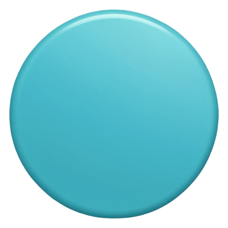 cyan circle sticker