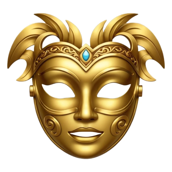 gold mask  sticker