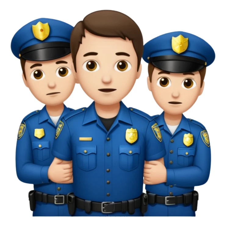 Cops arresting a man  sticker