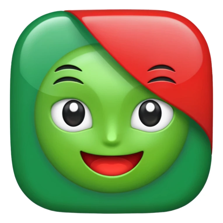 red and green BRB sticker