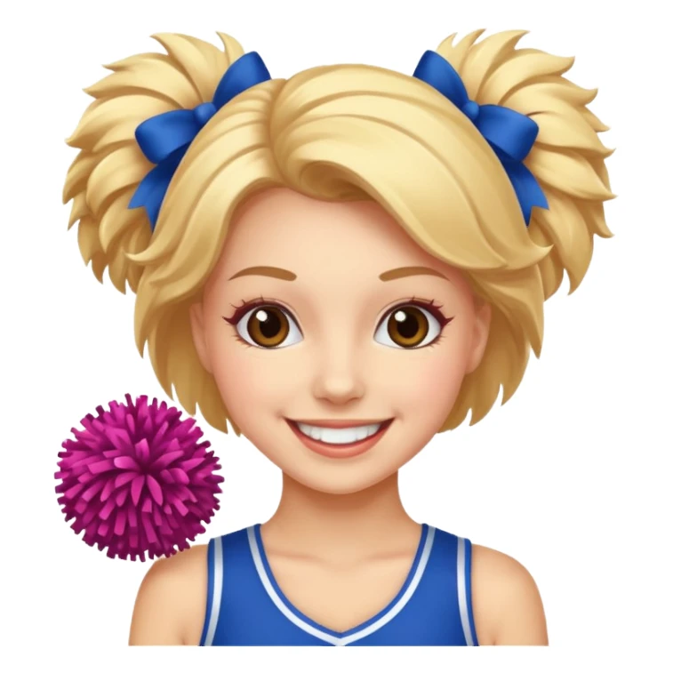 cheerleader with pom pom sticker