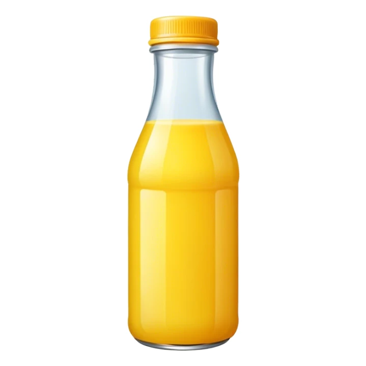 Yellow juice bottled sticker