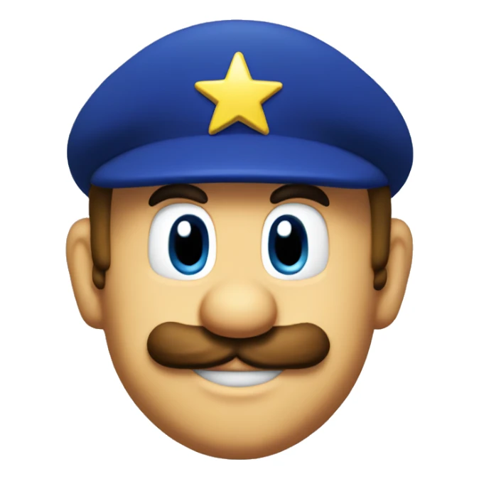 Mario star sticker