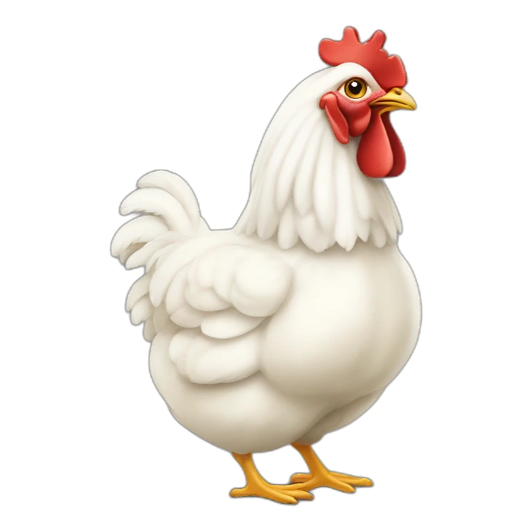 Poule sur le dos d'une chèvre sticker