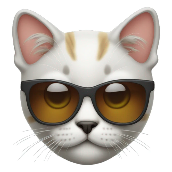 scottish cat with sunglasses  sticker
