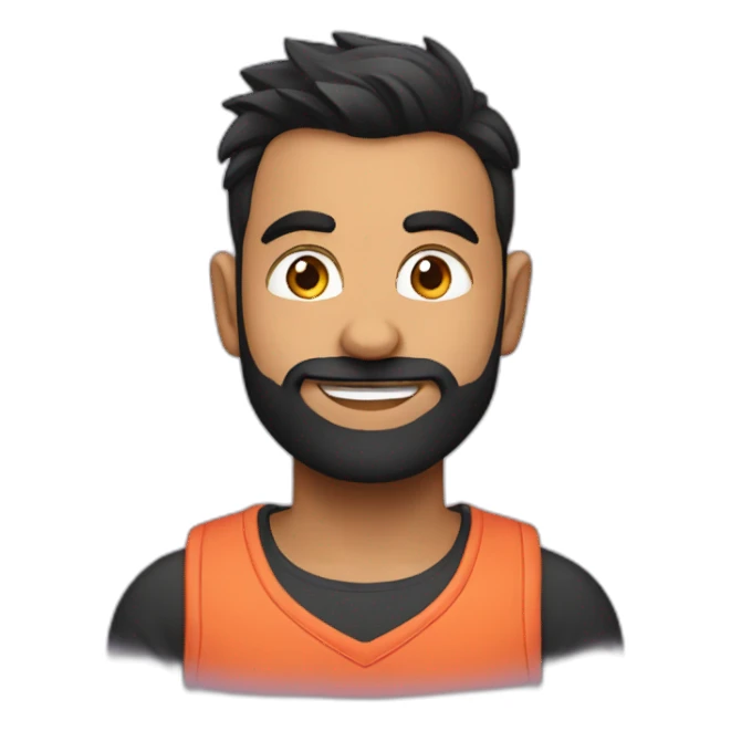 Virat with a heart sticker